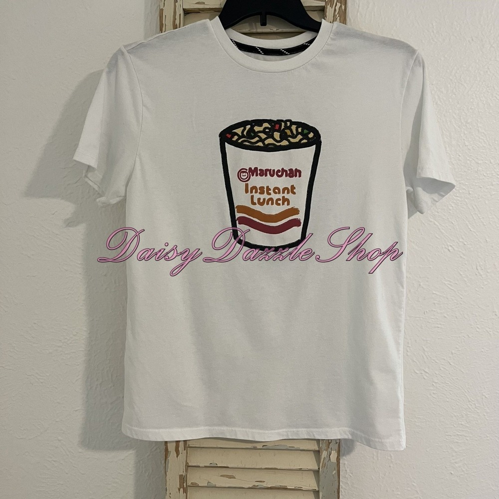 Maruchan‎ Instant Lunch Ramen Noodles White T-Shirt Graphic Logo Women's L